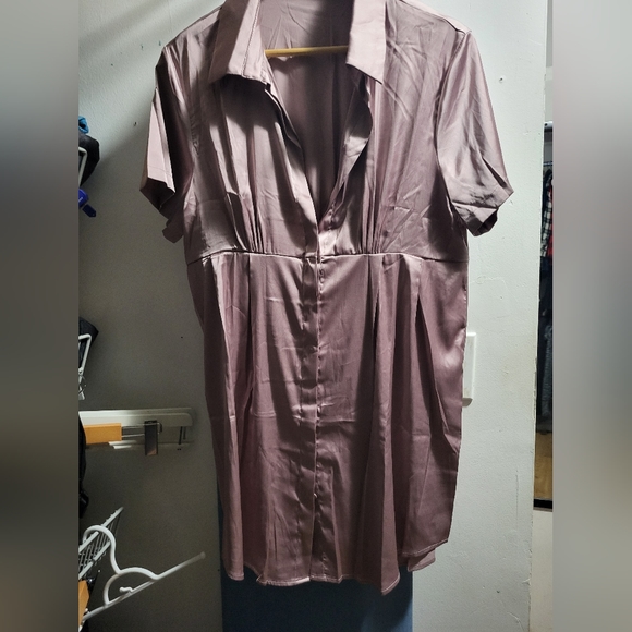 Lace up waist corset shirt dress - Picture 3 of 3